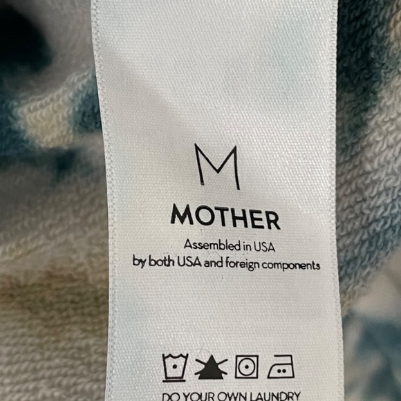 MOTHER The Loafer tie-dye crop crewneck sweatshirt size M - Picture 2 of 6